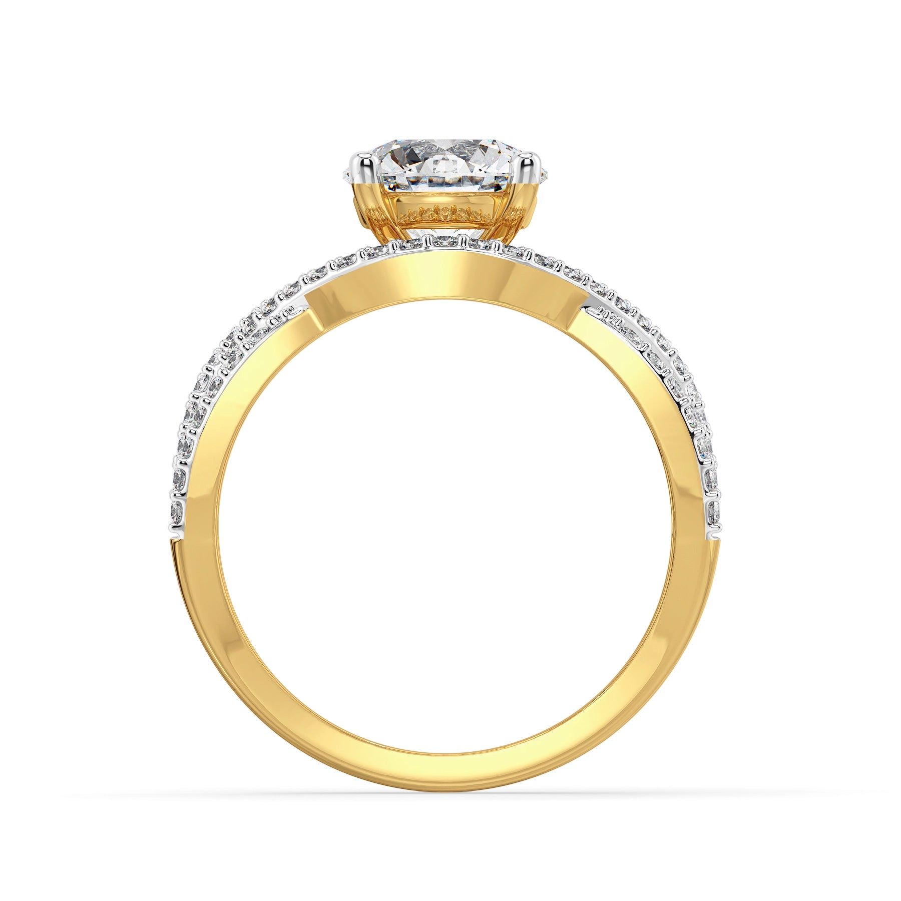 Enchanté Rose Lab Grown Diamond Ring - back view