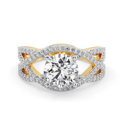 Enchanté Rose Lab Grown Diamond Ring - front view in 9KT