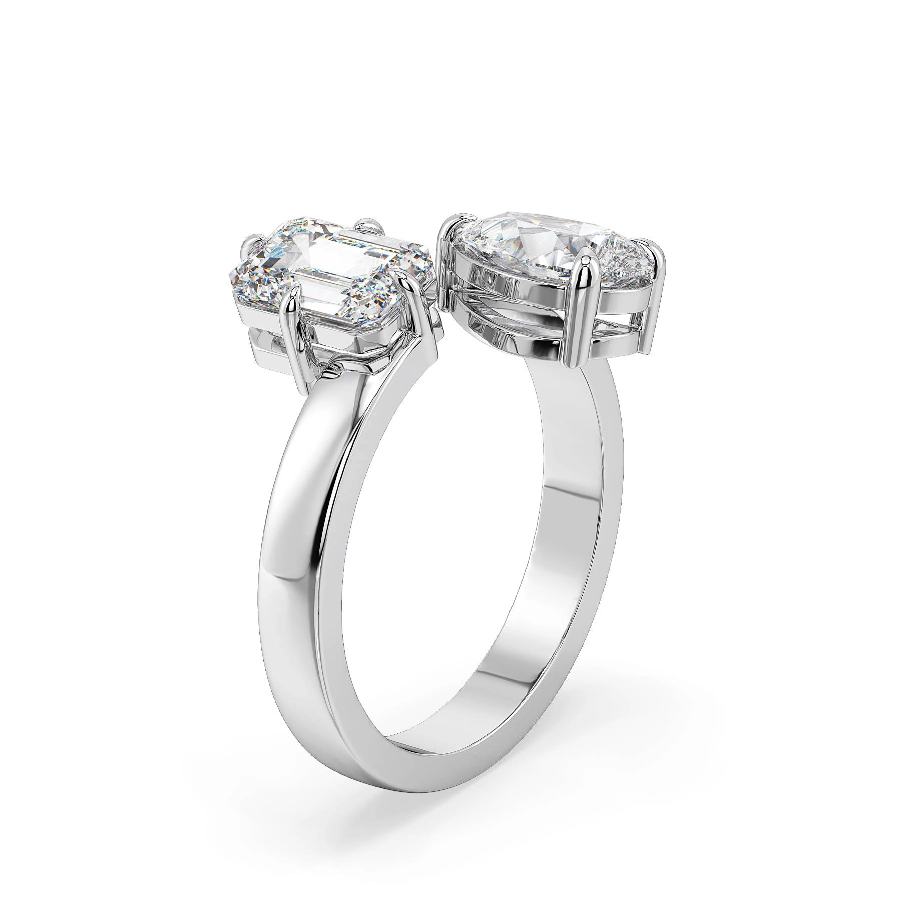 Twin Radiance Lab Grown Diamond Ring - side view