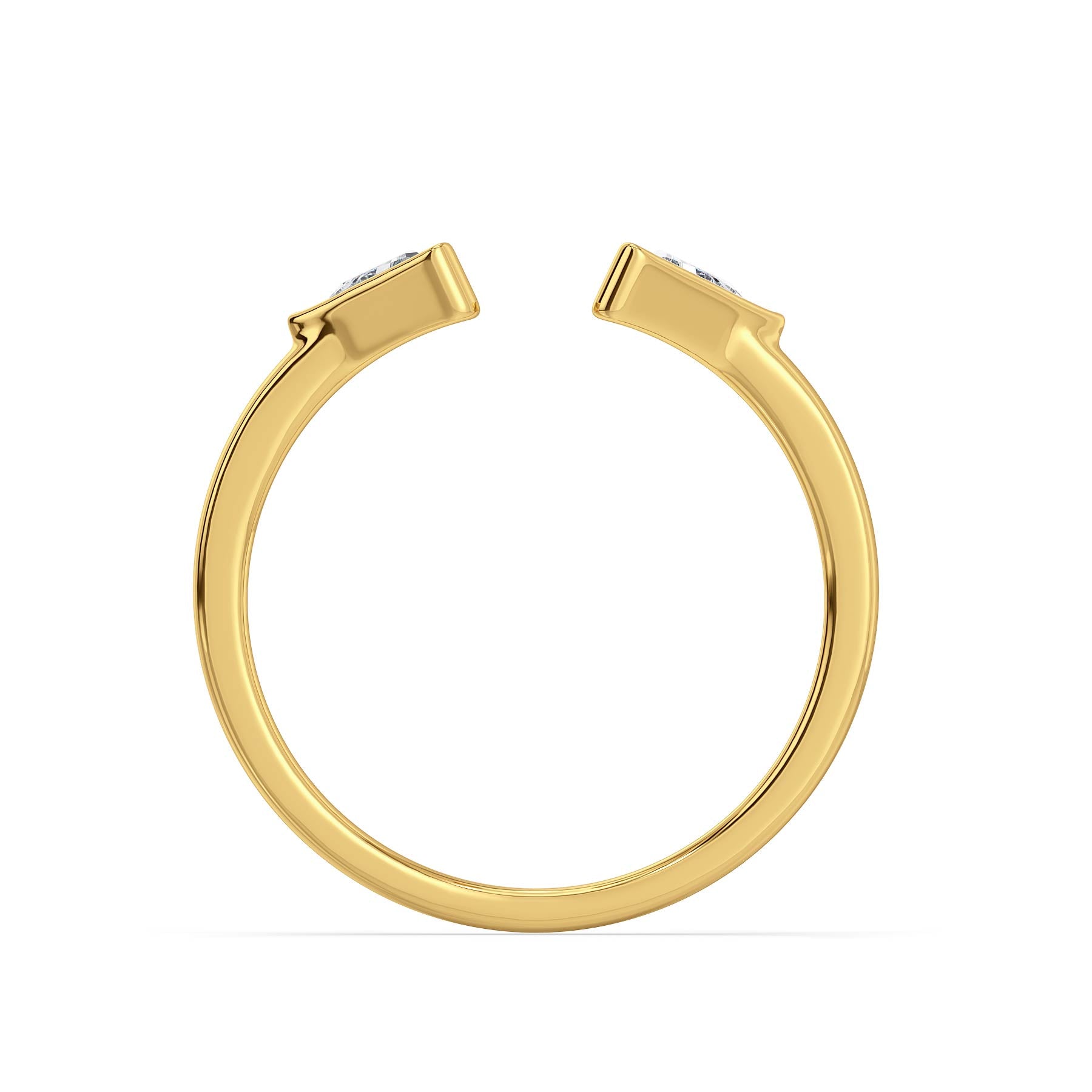 Bezel Brilliance Lab Grown Diamond Ring - back view in 9KT