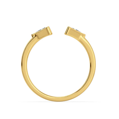 Bezel Brilliance Lab Grown Diamond Ring - back view in 9KT