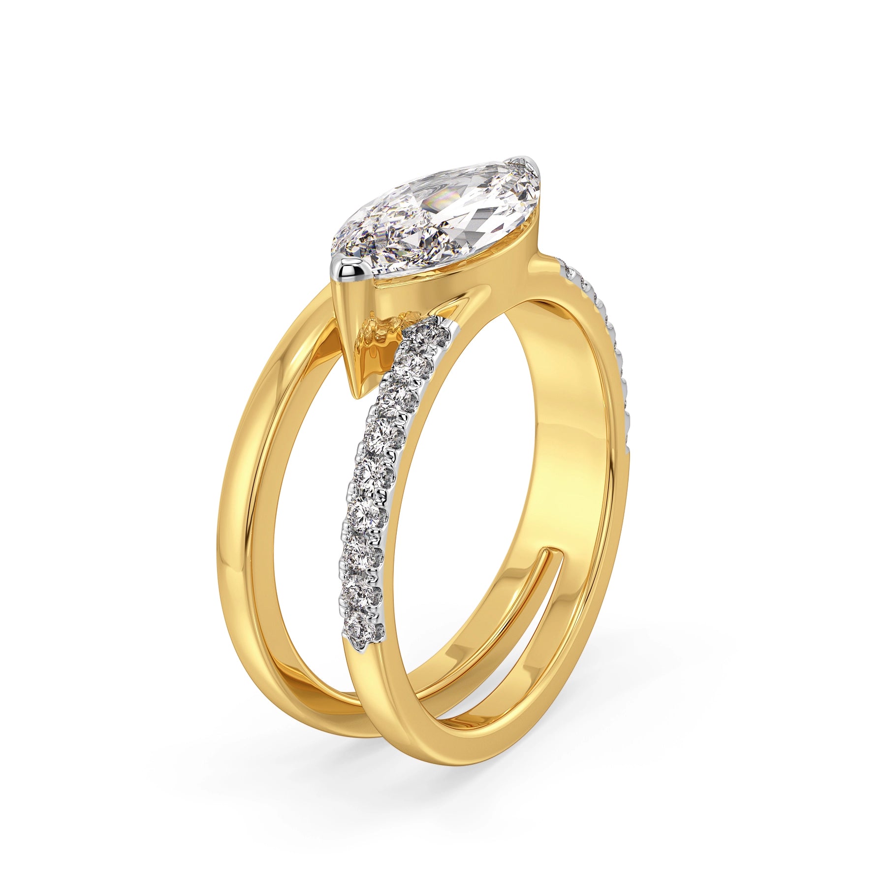 Marquise Elara Lab Grown Diamond Ring - side view