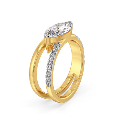 Marquise Elara Lab Grown Diamond Ring - side view