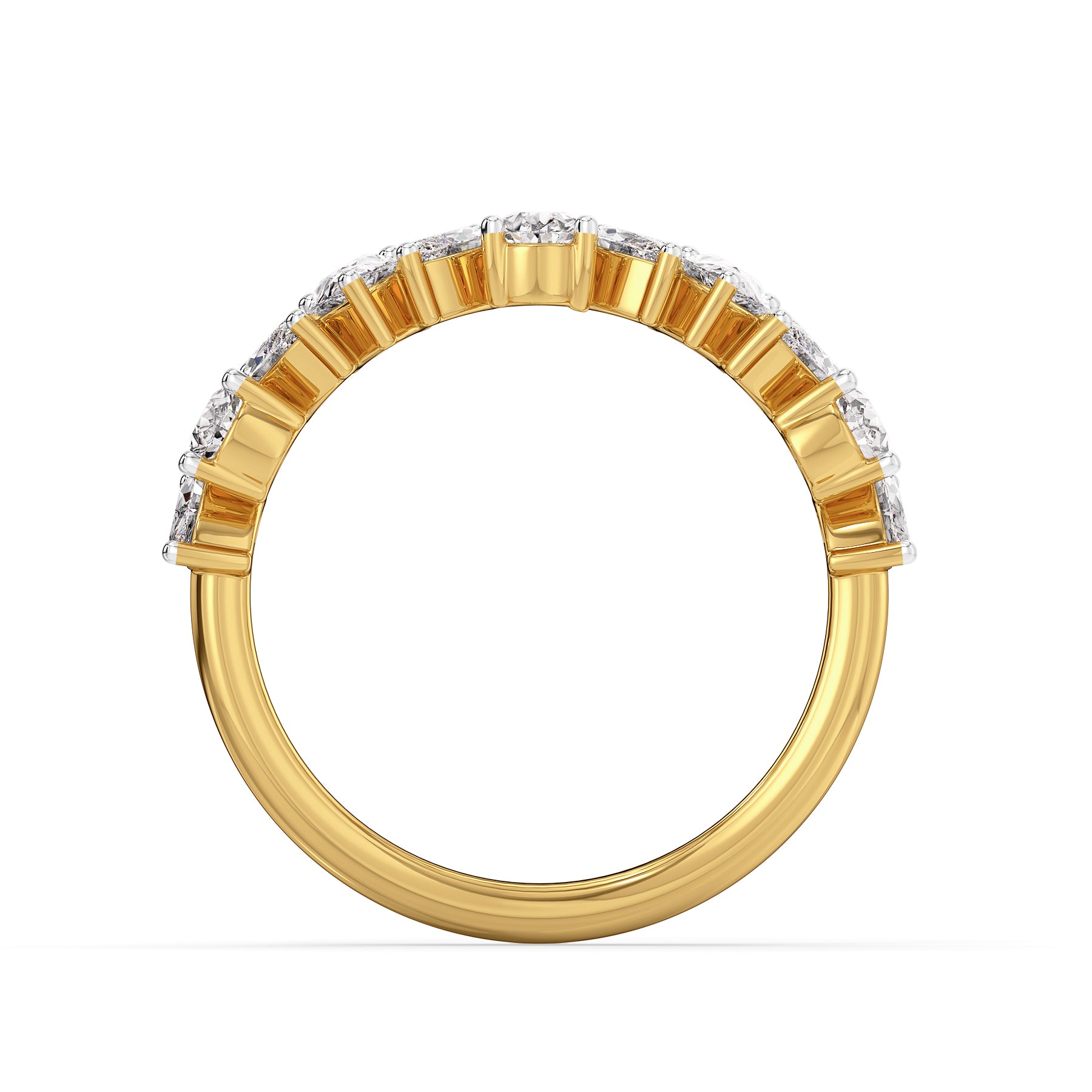 Serene Dew Drop Lab Grown Diamond Band - back view