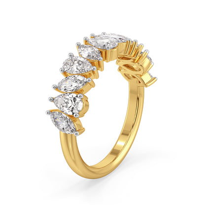 Serene Dew Drop Lab Grown Diamond Band - side view