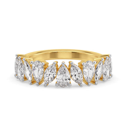 Serene Dew Drop Lab Grown Diamond Band - front view