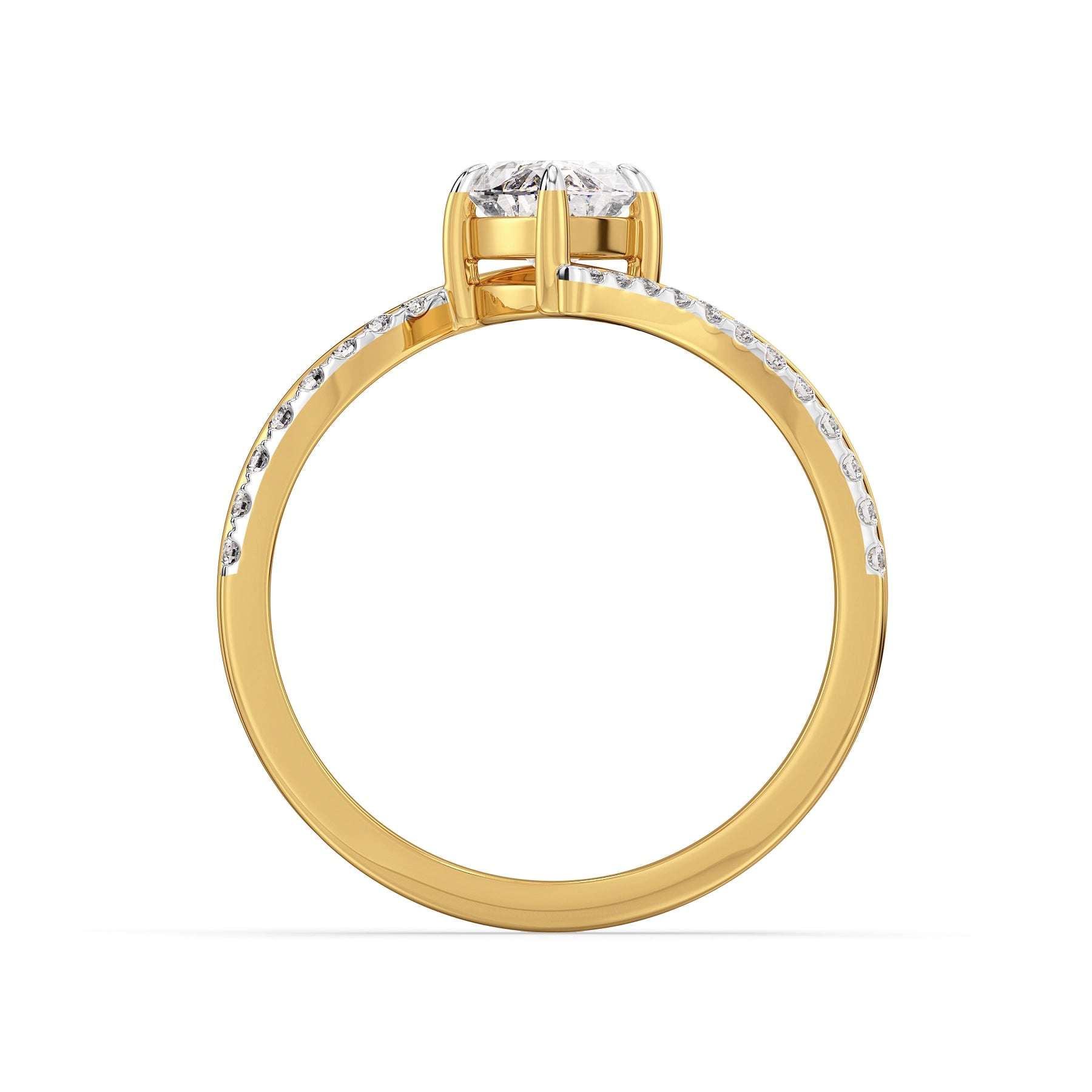 Marquise Infinity Bow Lab Grown Diamond Ring - back view