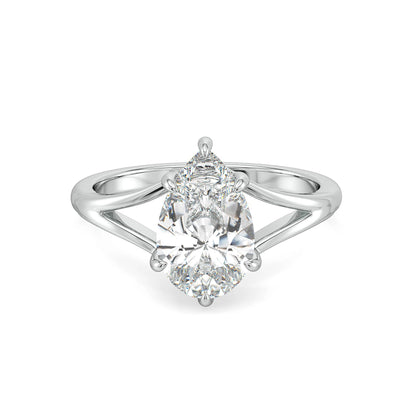 Dazzling Dewdrop Lab Grown Diamond Ring - front view