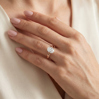 Solitaire Twist Lab Grown Diamond Ring