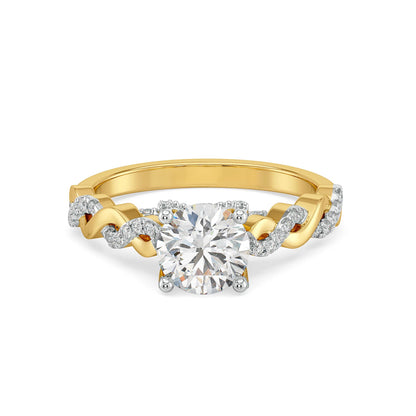 Helix Knot Lab Grown Diamond Ring - front view