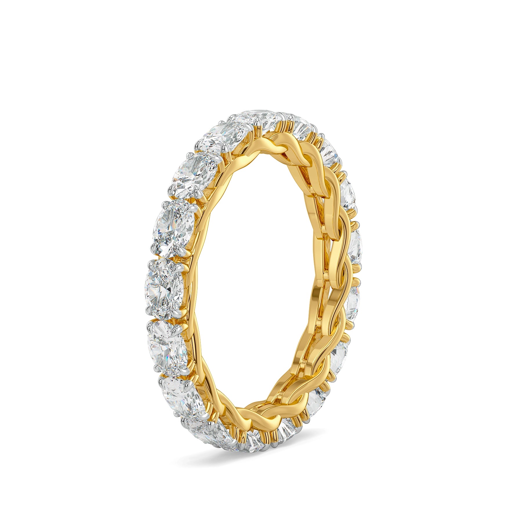 Oval Orchard Lab Grown Diamond Band - side view