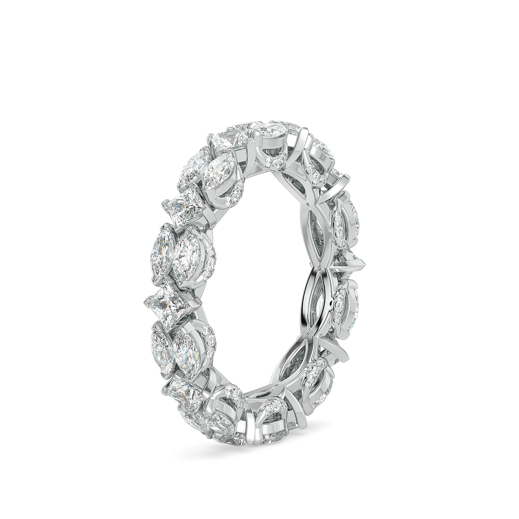 Empress Trinity Lab Grown Diamond Ring - side view