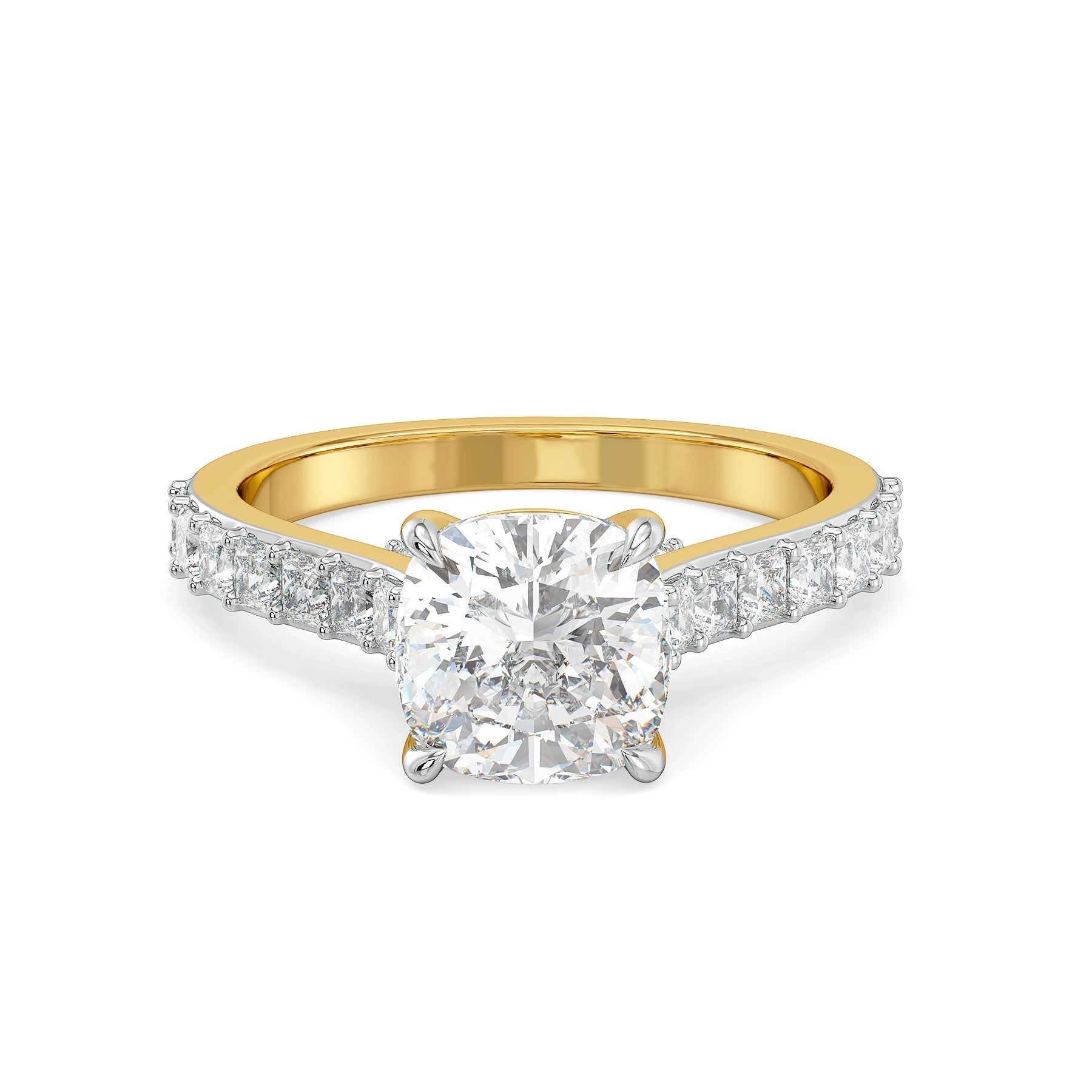 Icon Cushion Lab Grown Diamond Ring - front view