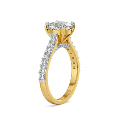 Icon Cushion Lab Grown Diamond Ring - side view