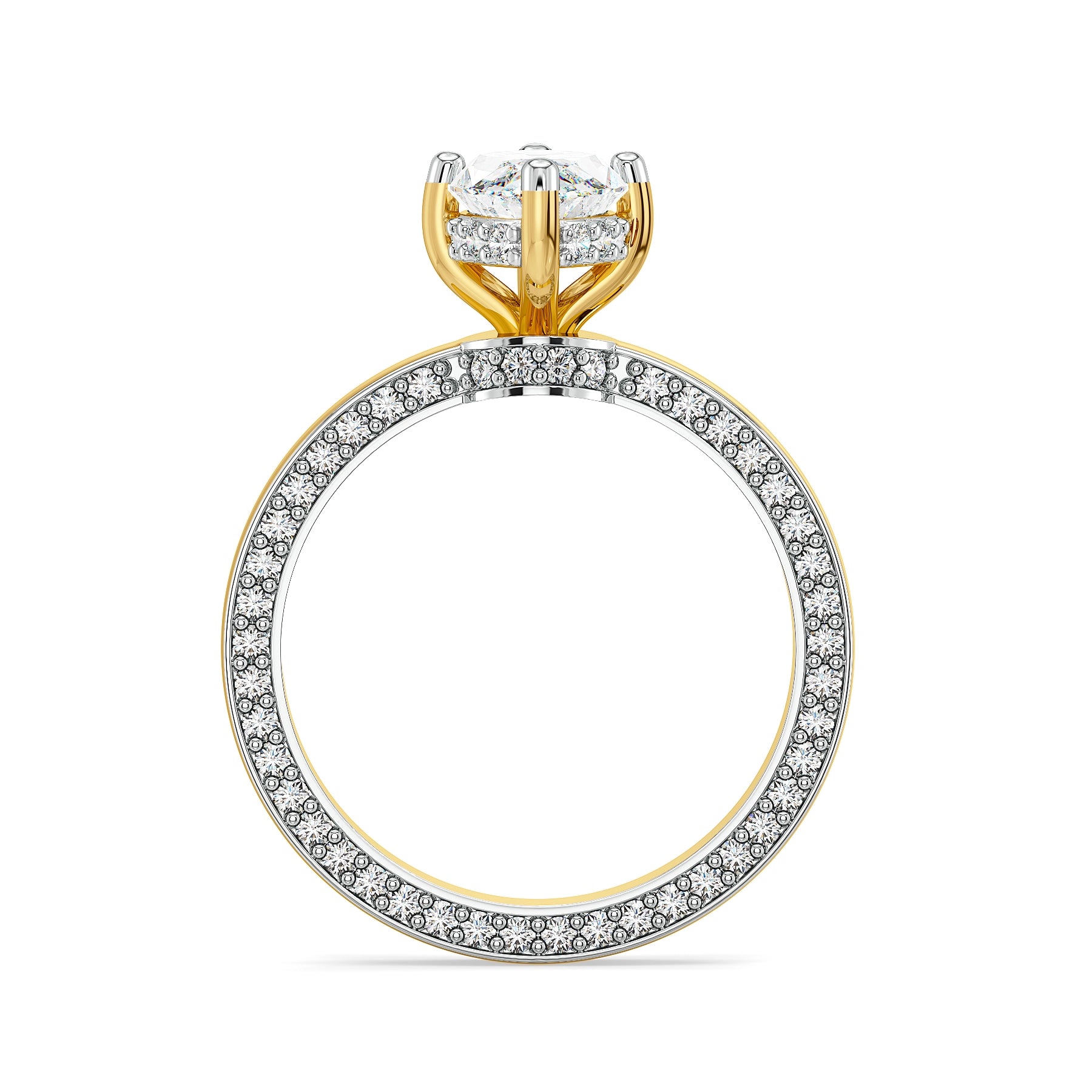 Marquise Mirage Lab Grown Diamond Ring - back view