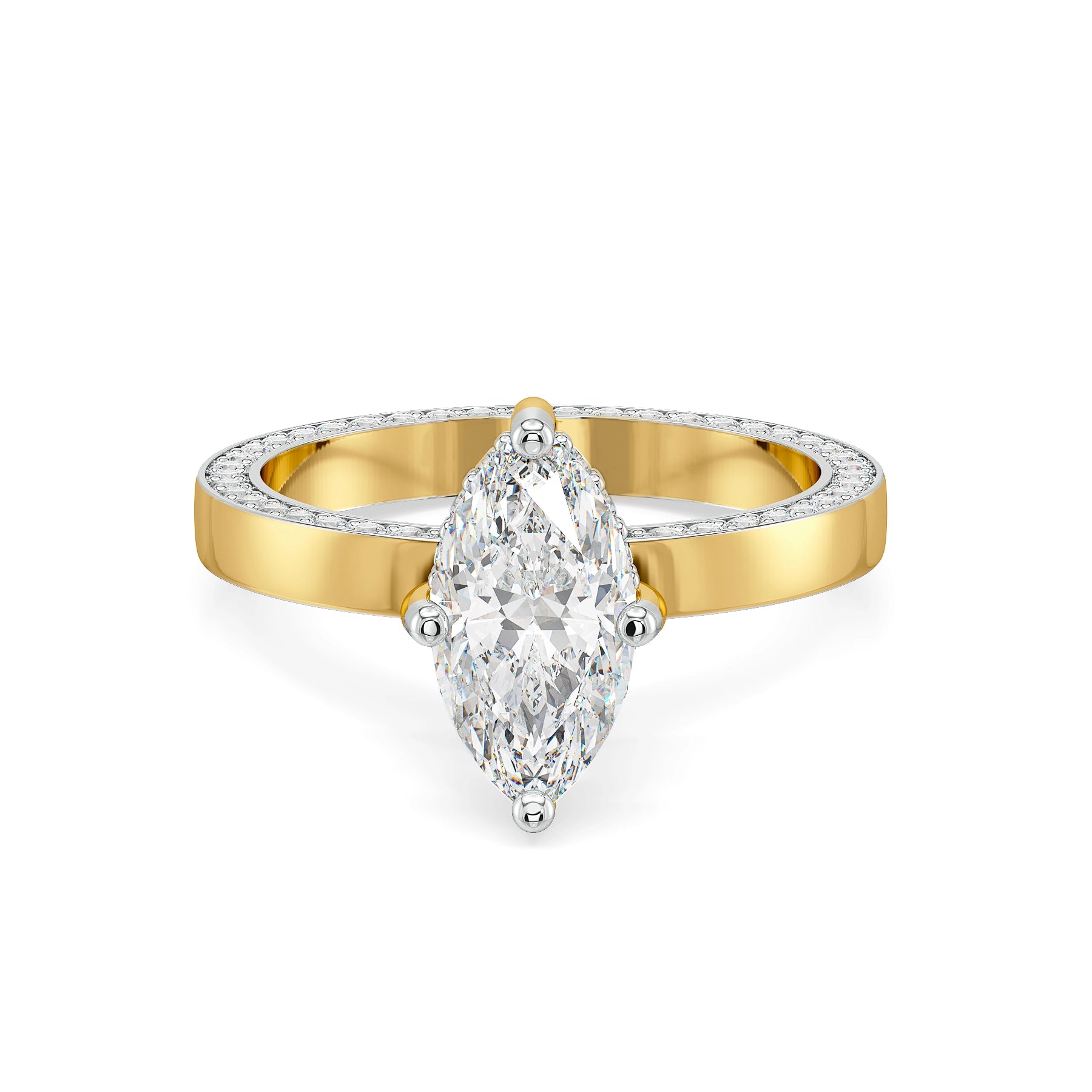 Marquise Mirage Lab Grown Diamond Ring - front view