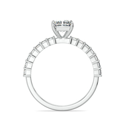 Emerald Edge Lab Grown Diamond Ring - back view