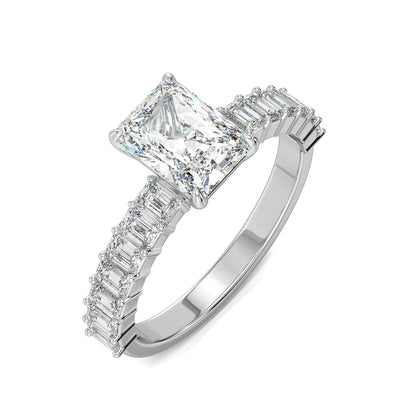 Emerald Edge Lab Grown Diamond Ring - top view