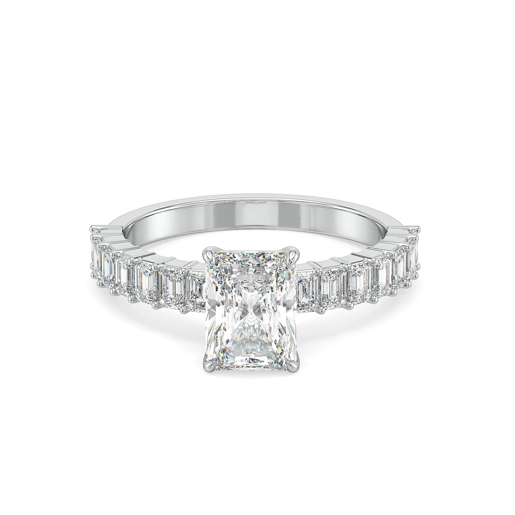 Emerald Edge Lab Grown Diamond Ring - front view