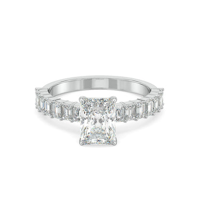 Emerald Edge Lab Grown Diamond Ring - front view in 9KT