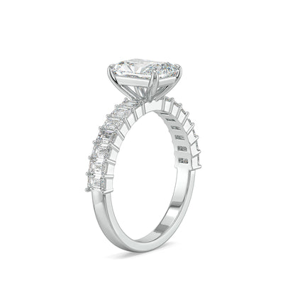 Emerald Edge Lab Grown Diamond Ring - side view