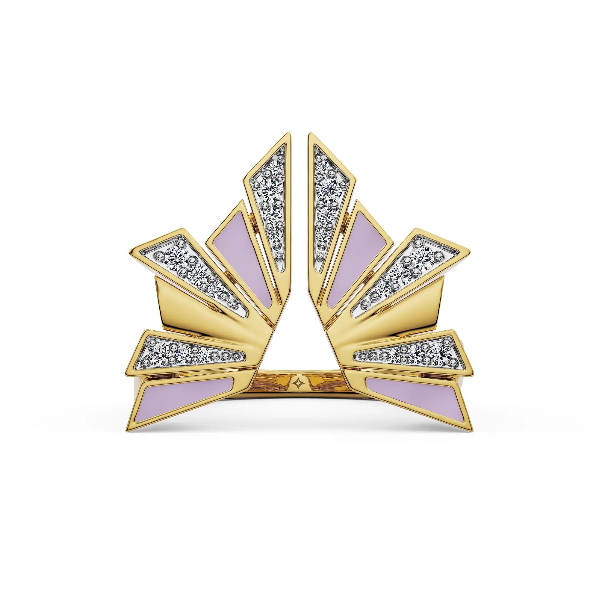 Lavender Lab Grown Diamond Ring - front view