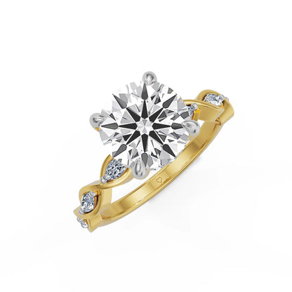 Marquise Vine Hearts & Arrows Lab Grown Diamond Ring
Top view