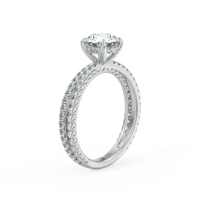 Beaded Bliss Hearts & Arrows Lab Grown Diamond Ring
Back view