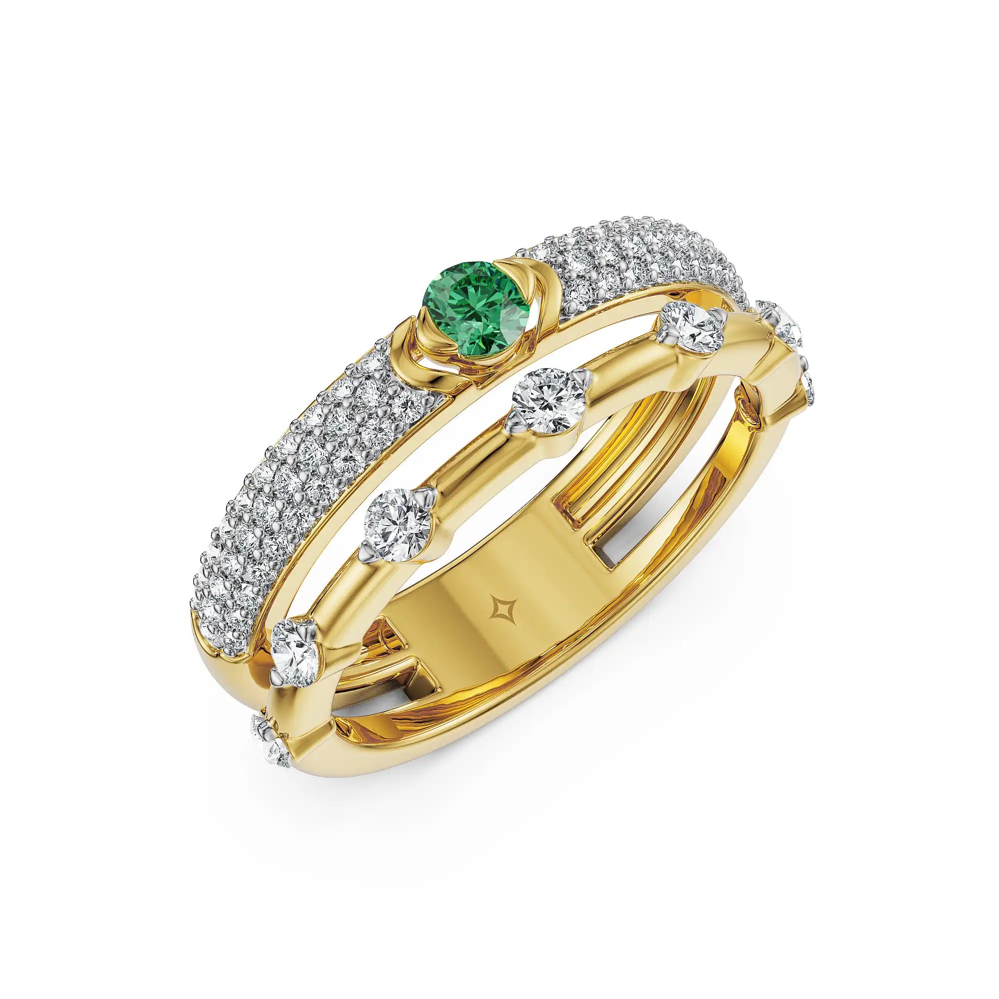 Emerald Reverie Lab Grown Diamond Ring