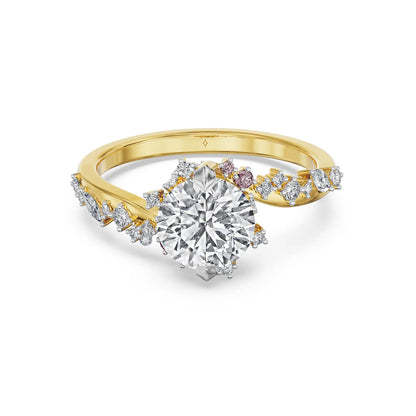 Blossom Pink Sapphire Lab Grown Diamond Ring