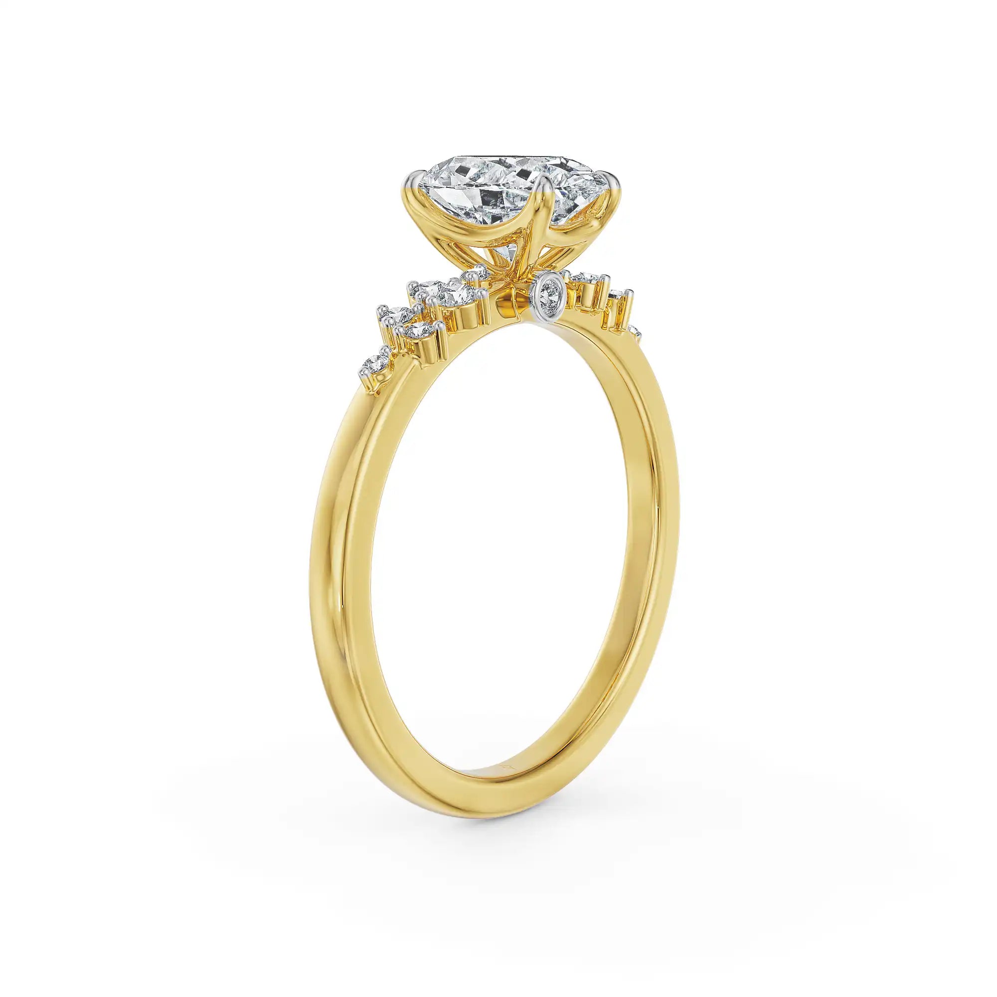 Oval Aurora Lab Grown Diamond Ring