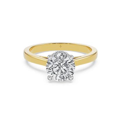 Hidden Halo Round Lab Grown Diamond Ring