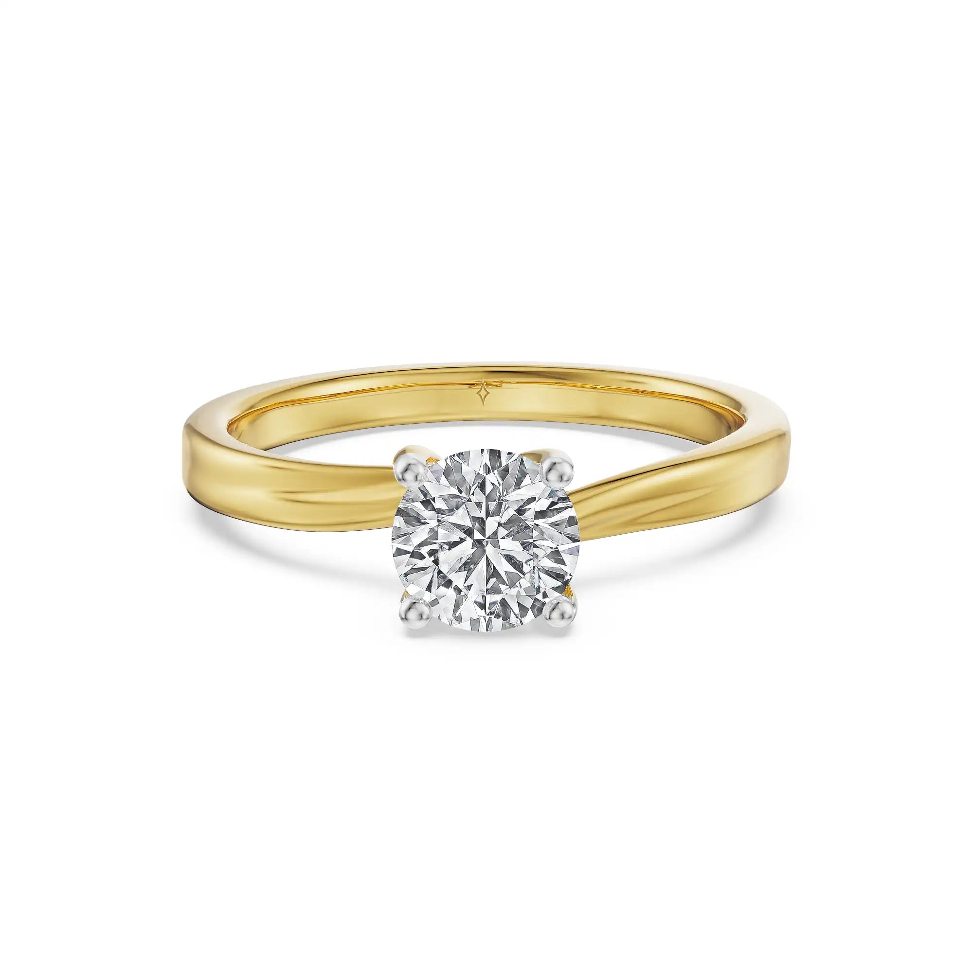 Elegant Twist Solitaire Lab Grown Diamond Ring