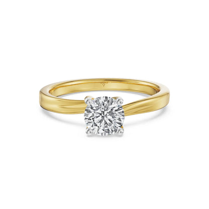 Elegant Twist Solitaire Lab Grown Diamond Ring