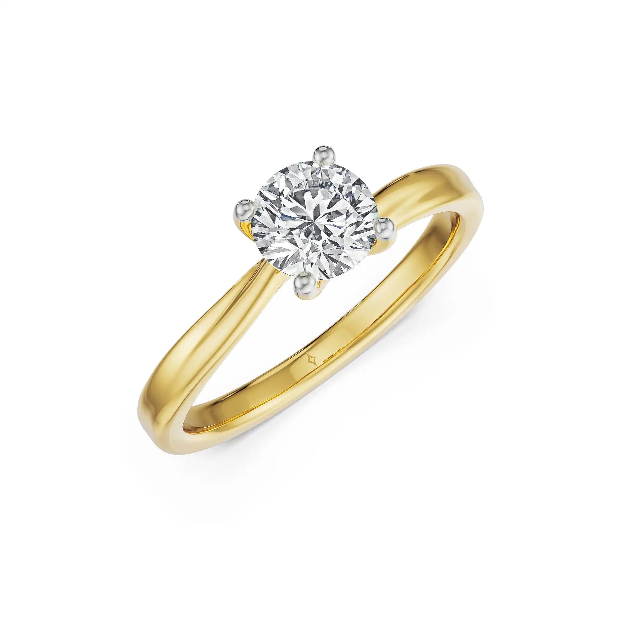 Elegant Twist Solitaire Lab Grown Diamond Ring