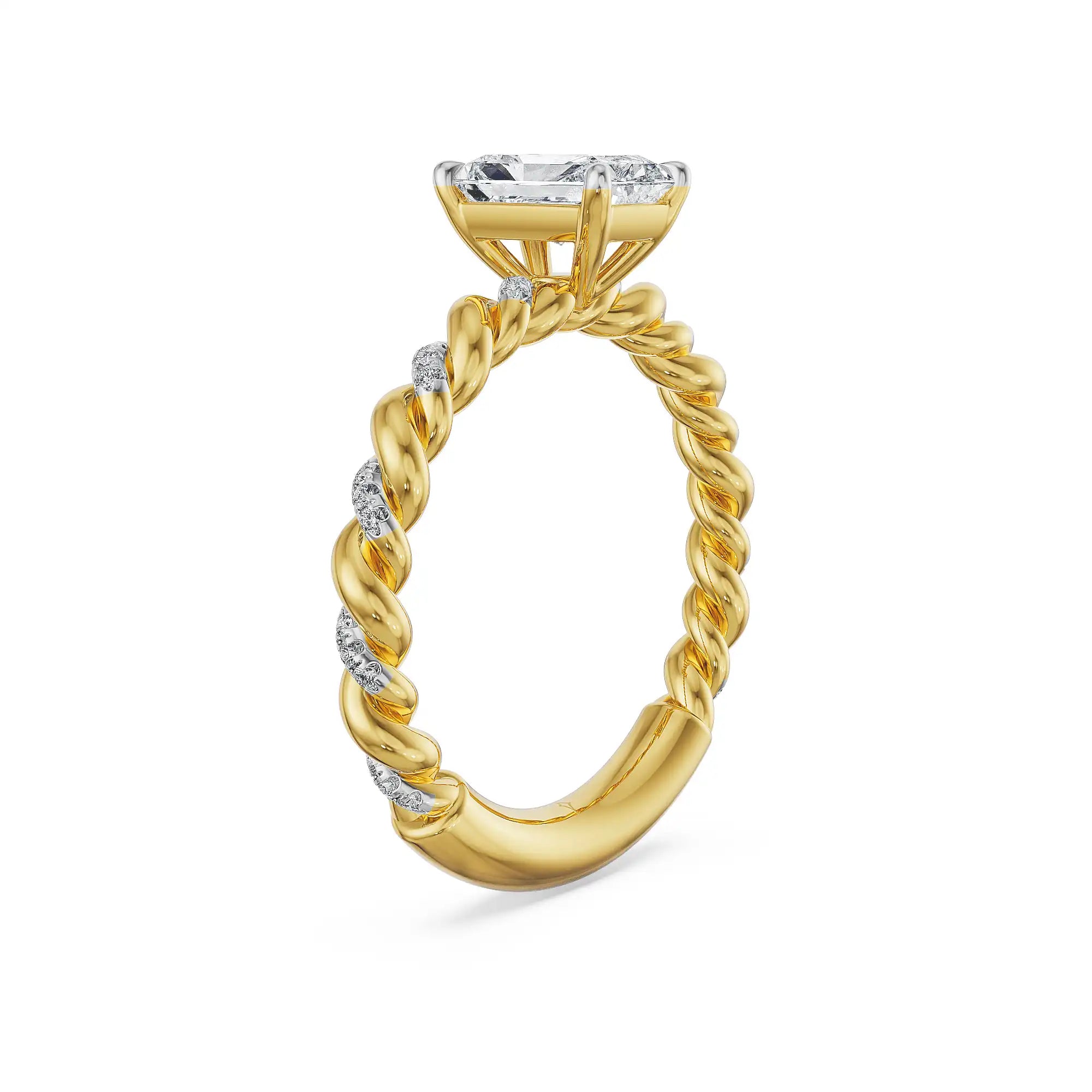 Twilight Tress Radiant Lab Grown Diamond Ring