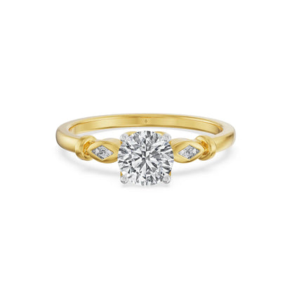 Petal Whisper Round Lab Grown Diamond Ring