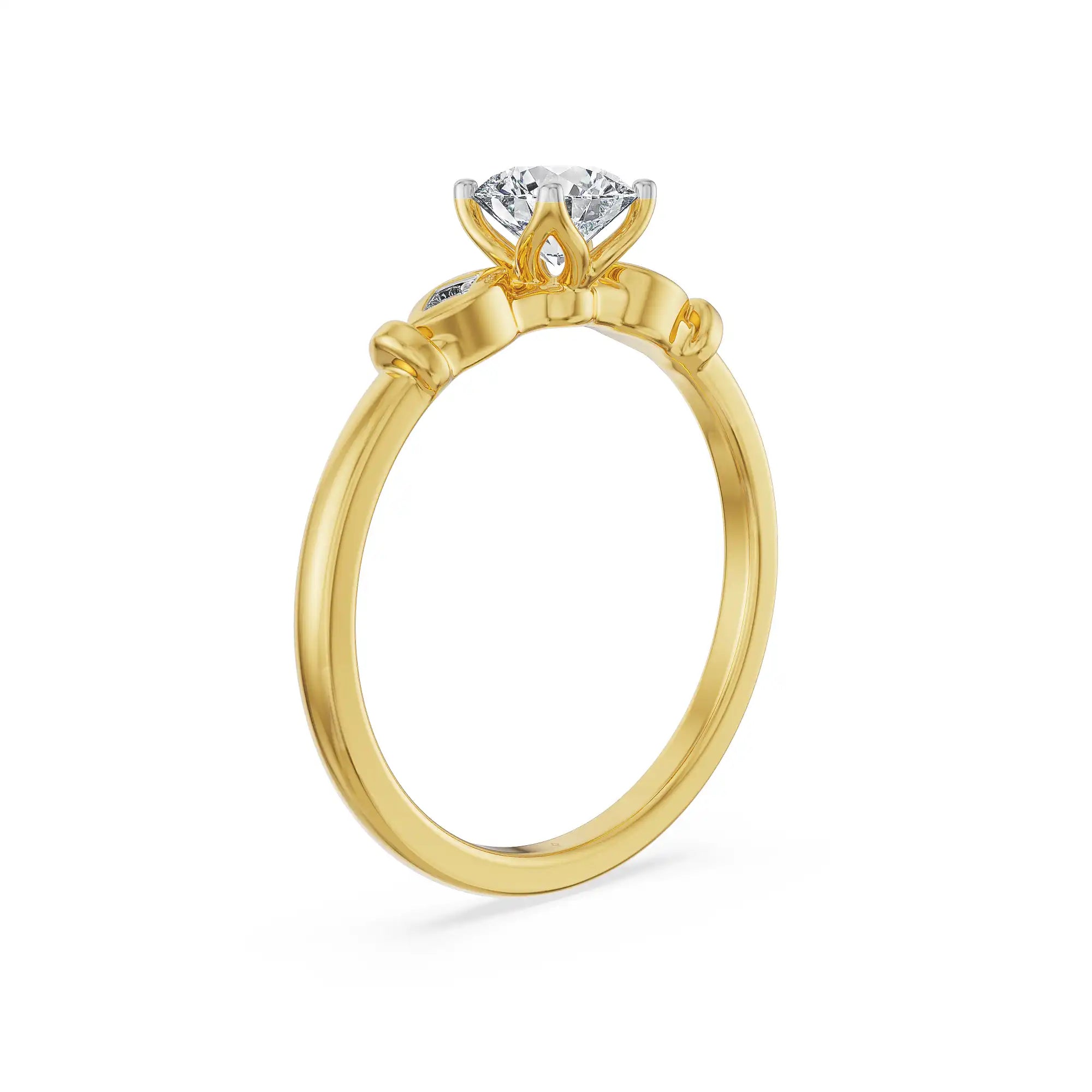 Petal Whisper Round Lab Grown Diamond Ring