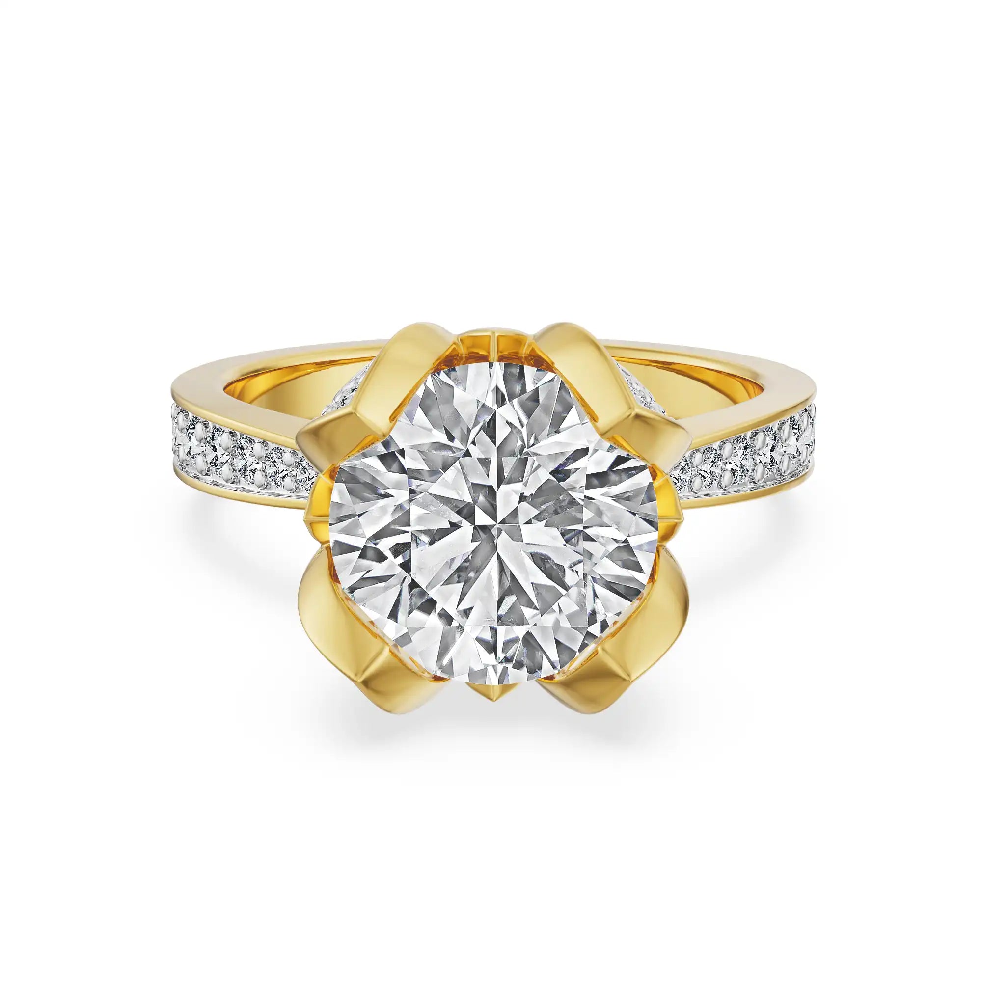 Blossom Crown Lab Grown Diamond Engagement Ring