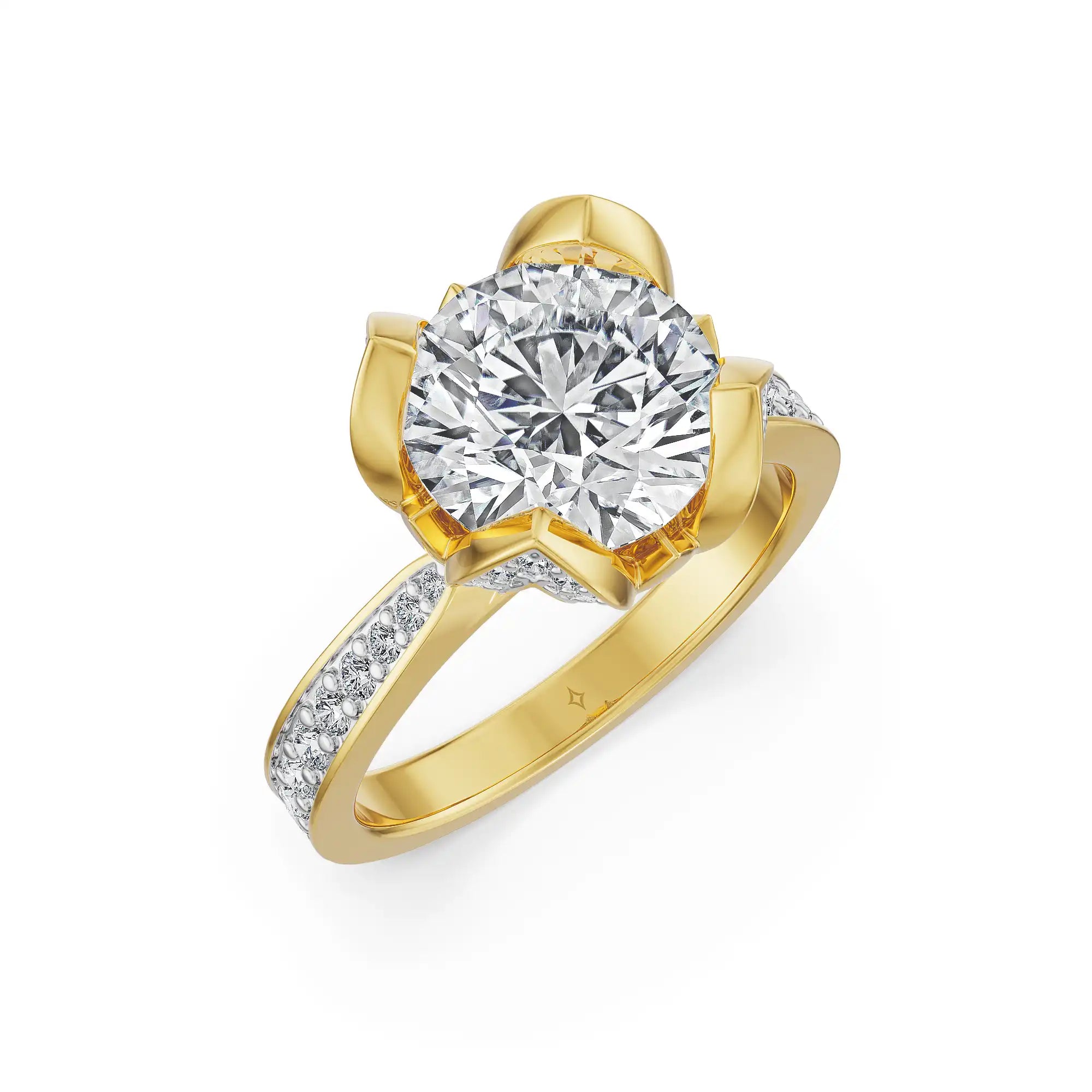Blossom Crown Lab Grown Diamond Engagement Ring