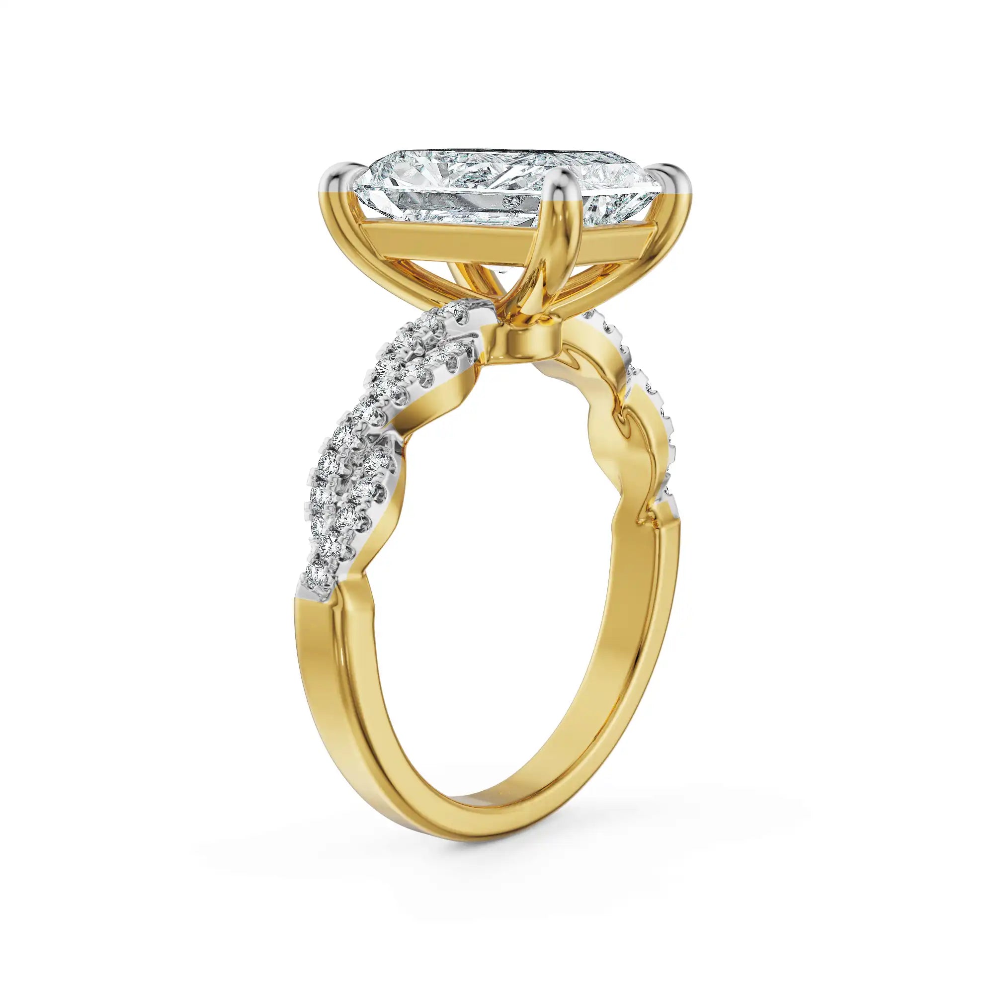 Radiant Solitaire Lab Grown Diamond Ring