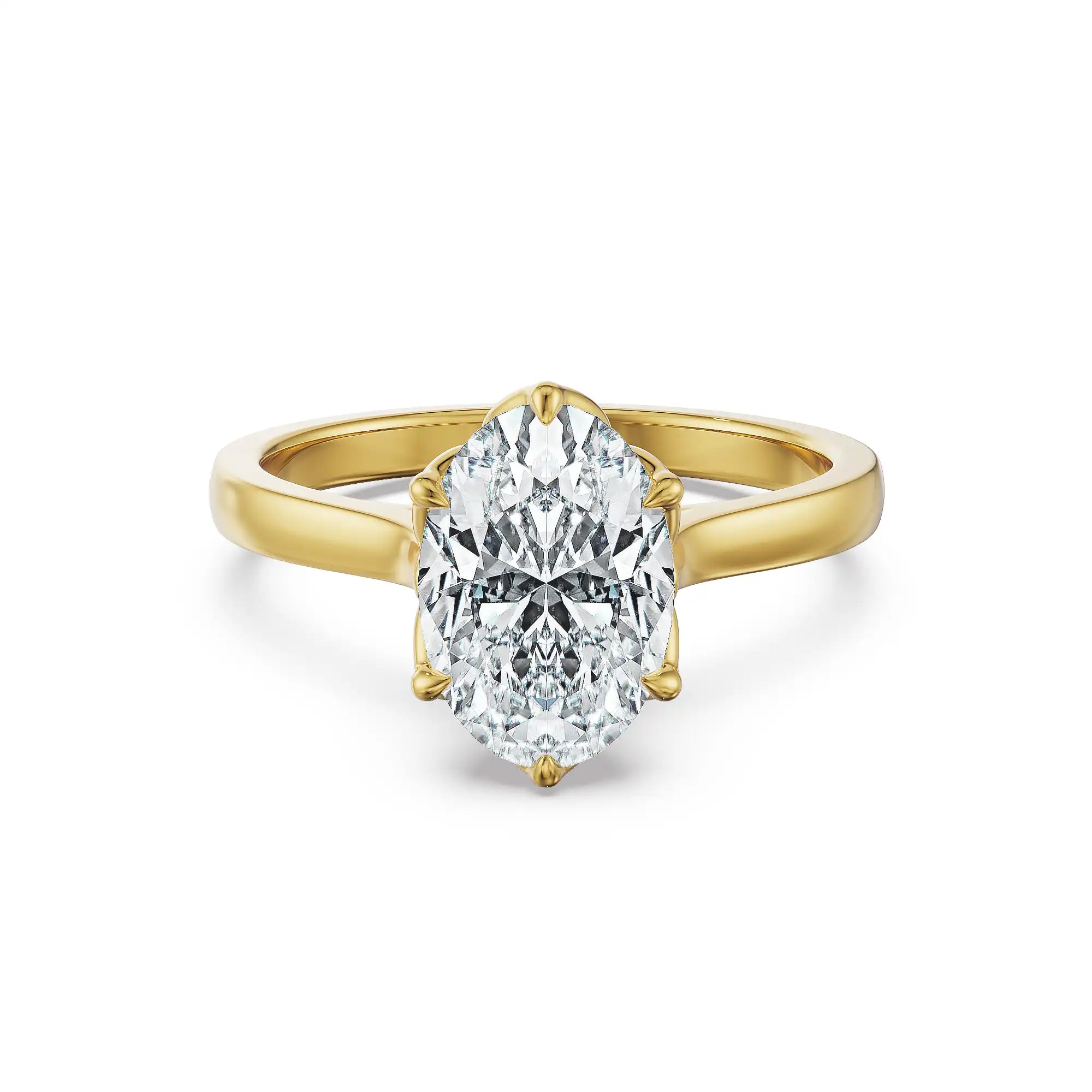 1.5 CT Oval Lab Grown Diamond Ring