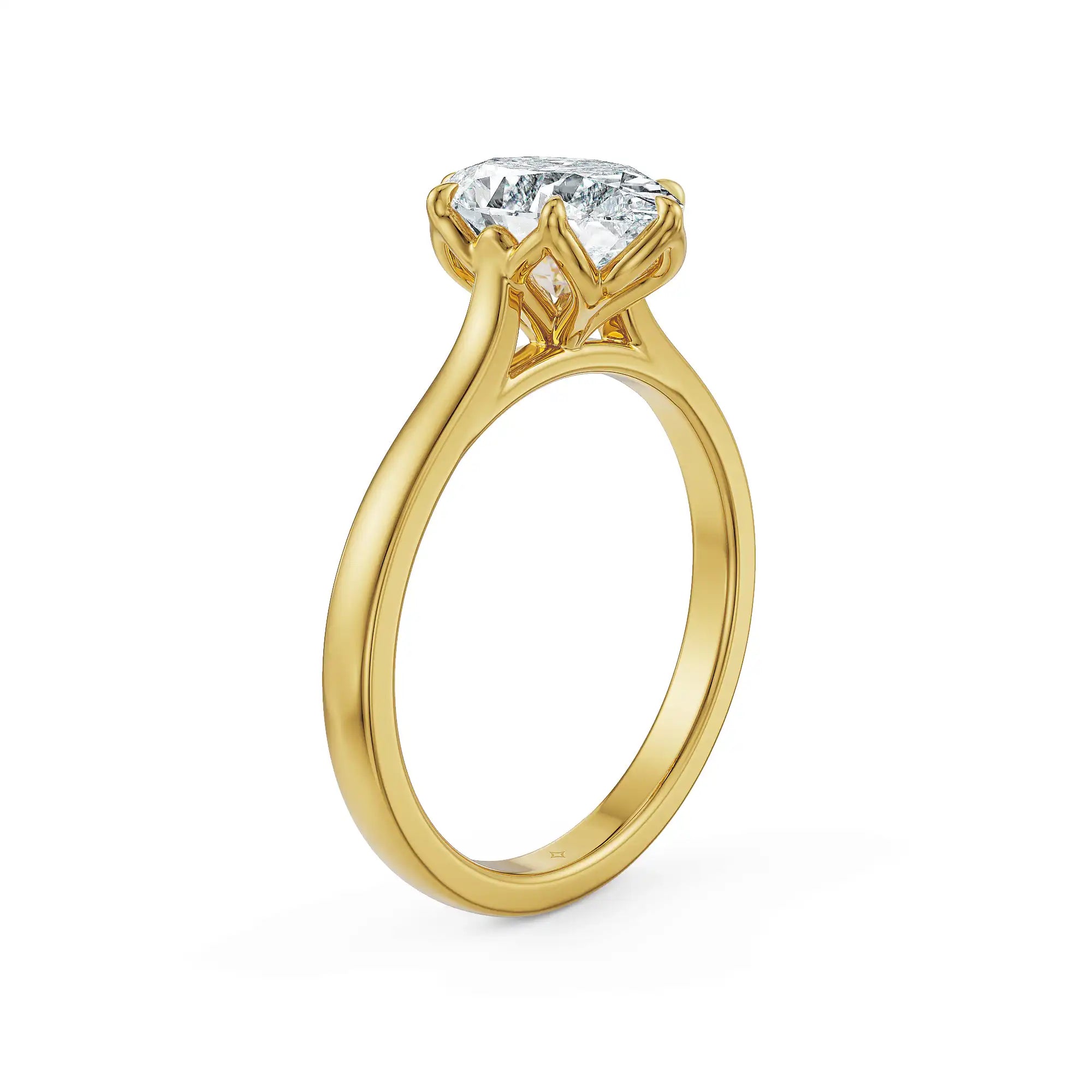 1.5 CT Oval Lab Grown Diamond Ring