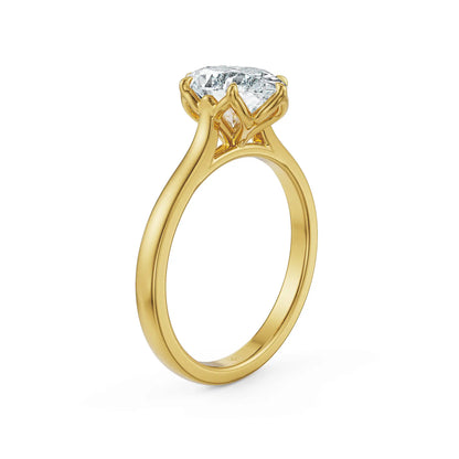 1.5 CT Oval Lab Grown Diamond Ring