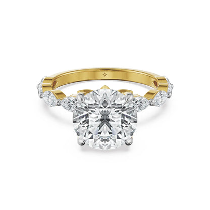 2 CT Crown Leaf Lab Grown Diamond Ring