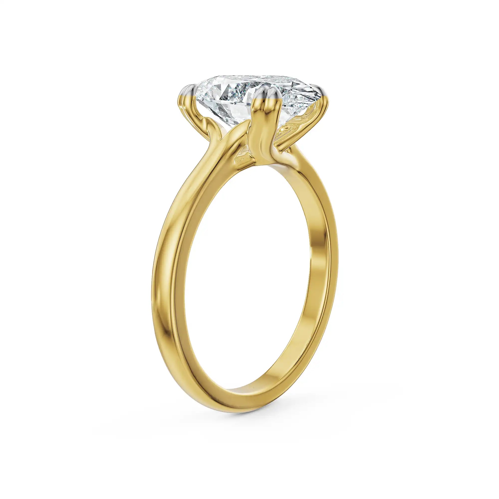 2 CT Oval Solitaire Lab Grown Diamond Ring