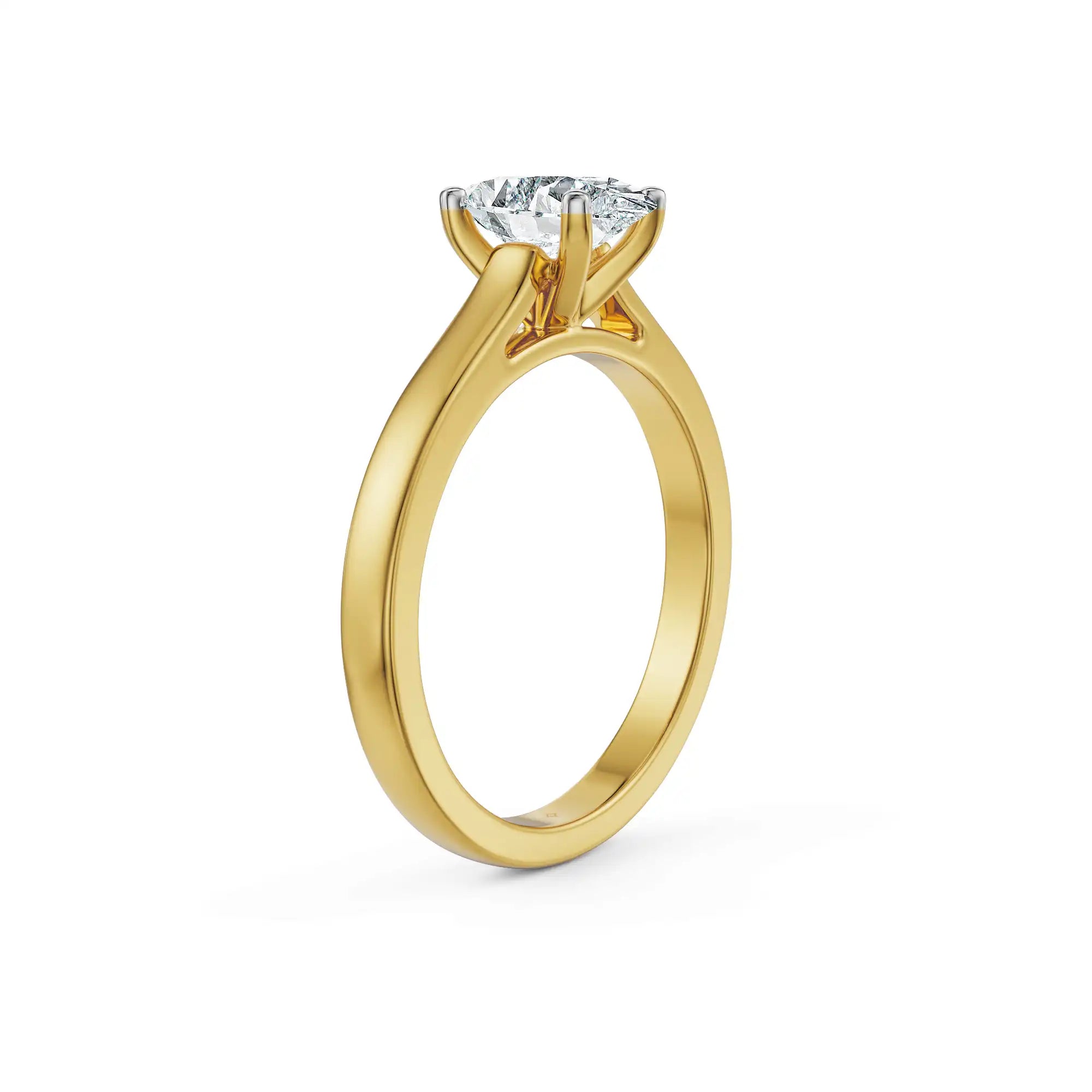 1 CT Oval Solitaire Lab Grown Diamond Ring