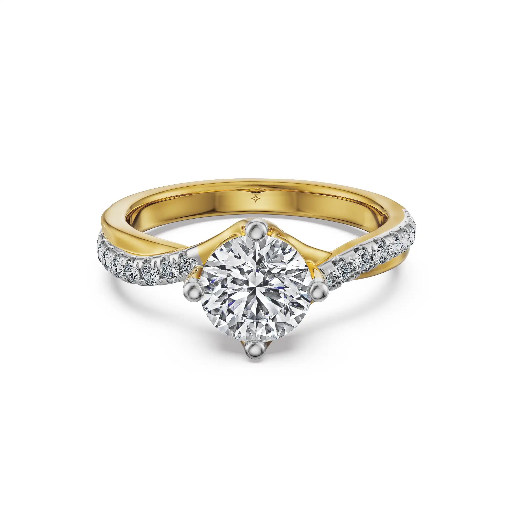 Twisted Solitaire Lab Grown Diamond Ring