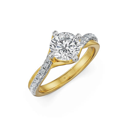 Twisted Solitaire Lab Grown Diamond Ring