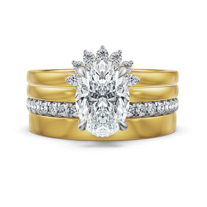 Oval Majestic Lab Grown Diamond Bridal Ring Set